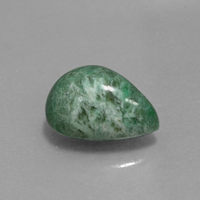 Maw-sit-sit verde natural 3,76ct, formato de pêra, opaco