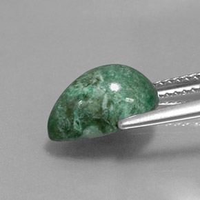 Maw-sit-sit verde natural 3,76ct, formato de pêra, opaco