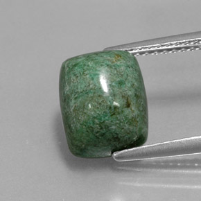 Maw-sit-sit verde natural 4,31ct, almofada cortada, opaco