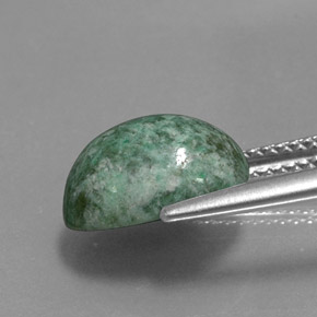Maw-sit-sit verde natural 4,23ct, corte oval, opaco
