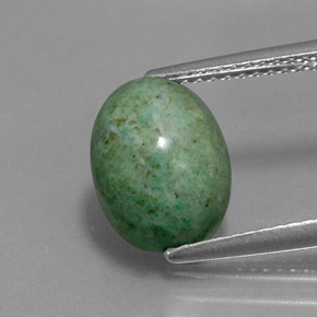 Maw-sit-sit verde natural 3,44ct, corte oval, opaco