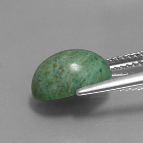 Maw-sit-sit verde natural 3,44ct, corte oval, opaco
