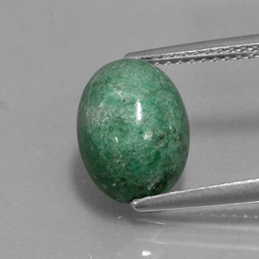 Maw-sit-sit verde natural 4,13ct, corte oval, opaco