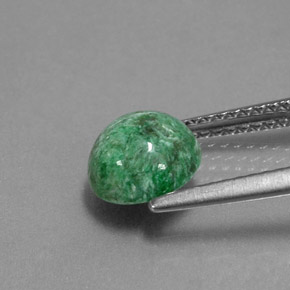 Maw-sit-sit verde natural 1,88ct, corte redondo, opaco