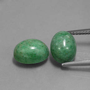 Pedras preciosas de maw-sit-sit verde natural de  ct, corte oval, opaco