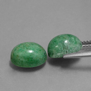 Pedras preciosas de maw-sit-sit verde natural de  ct, corte oval, opaco