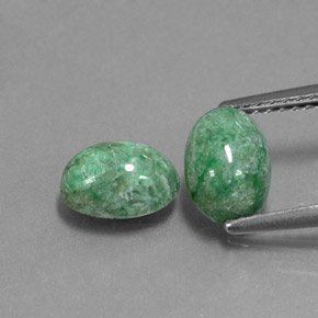 Pedras preciosas de maw-sit-sit verde natural de  ct, corte oval, opaco