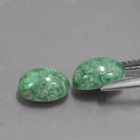 Pedras preciosas de maw-sit-sit verde natural de  ct, corte oval, opaco
