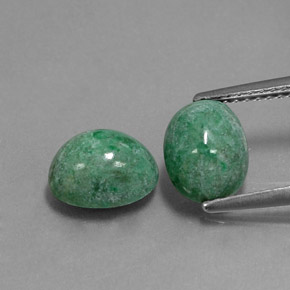 Pedras preciosas de maw-sit-sit verde natural de  ct, corte oval, opaco