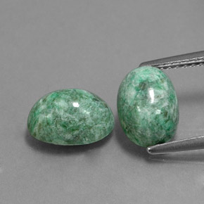 Pedras preciosas de maw-sit-sit verde natural de  ct, corte oval, opaco