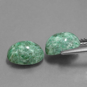 Pedras preciosas de maw-sit-sit verde natural de  ct, corte oval, opaco