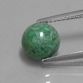 Maw-sit-sit verde natural 2,26ct, corte redondo, opaco
