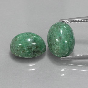 Pedras preciosas de maw-sit-sit verde natural de  ct, corte oval, opaco