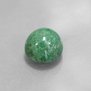 Maw-sit-sit verde natural 3,18ct, corte redondo, opaco