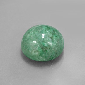 Maw-sit-sit verde natural 6,62ct, corte redondo, opaco