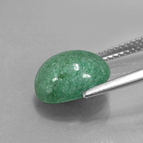 Maw-sit-sit verde natural 3,74ct, corte oval, opaco