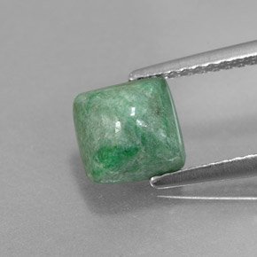 Maw-sit-sit verde natural 2,13ct, quadrado, opaco