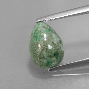 Maw-sit-sit verde natural 1,82ct, formato de pêra, opaco