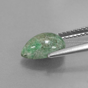 Maw-sit-sit verde natural 1,82ct, formato de pêra, opaco