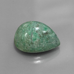 Maw-sit-sit verde natural 15,87ct, formato de pêra, opaco