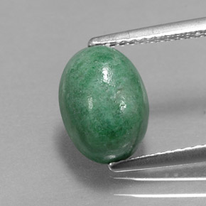 Maw-sit-sit verde natural 3,83ct, corte oval, opaco