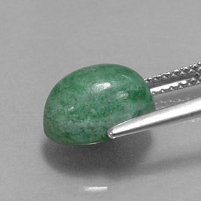 Maw-sit-sit verde natural 3,83ct, corte oval, opaco