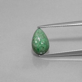 Maw-sit-sit verde natural 3,83ct, formato de pêra, opaco