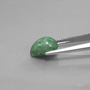 Maw-sit-sit verde natural 3,83ct, formato de pêra, opaco