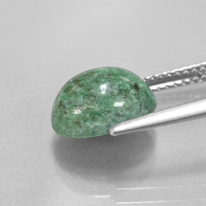 Maw-sit-sit verde natural 3,47ct, corte oval, opaco