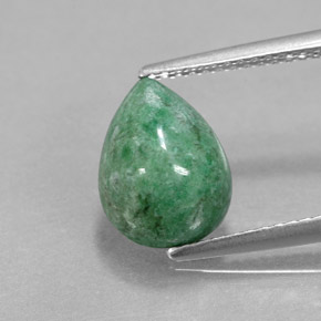 Maw-sit-sit verde natural 3,25ct, formato de pêra, opaco