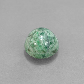 Maw-sit-sit verde natural 2,66ct, corte redondo, opaco