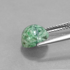 Maw-sit-sit verde natural 2,66ct, corte redondo, opaco
