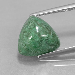 Maw-sit-sit verde natural 4,64ct, trillion, opaco