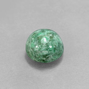 Maw-sit-sit verde natural 3,18ct, corte redondo, opaco
