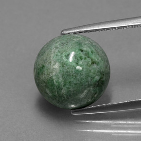 Maw-sit-sit Verde médio Natural 6,62ct, Corte Redondo, Opaco