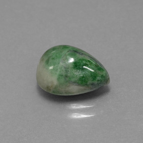Maw-sit-sit verde natural 3,94ct, formato de pêra, opaco