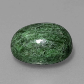 Maw-Senta-Senta Verde escuro Natural 9.52ct, Corte Oval, Opaco