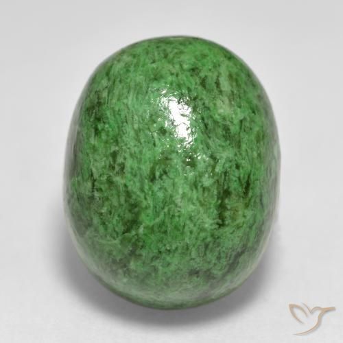 15.24ct Natural Verde escuro Maw-Senta-Senta, oval, Opaco