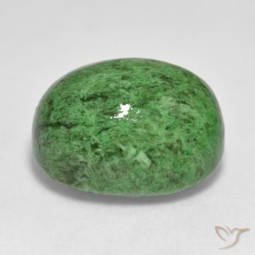 Maw-Senta-Senta Verde escuro Natural 15.24ct, oval, Opaco