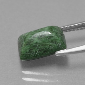 Maw-sit-sit verde natural 3,28ct, baguete, opaco