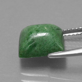 Maw-sit-sit verde natural 3,67ct, baguete, opaco