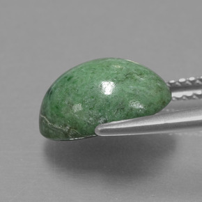 Maw-sit-sit verde natural 4,08ct, corte oval, opaco