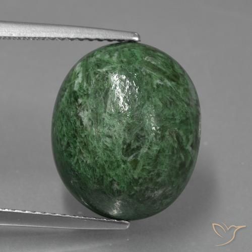 13.63ct Natural Verde médio Maw-Senta-Senta, oval, Opaco