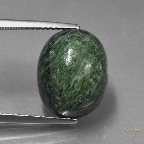 10.86ct Natural Verde acinzentado profundo Maw-Senta-Senta, oval, Opaco