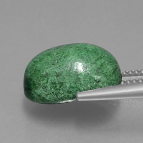 Maw-sit-sit verde natural 9,30ct, corte oval, opaco