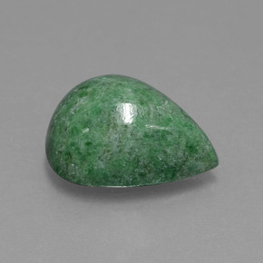 Maw-sit-sit verde natural 7,04ct, formato de pêra, opaco