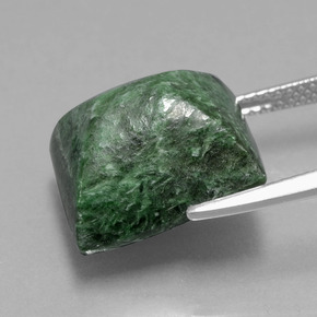 Maw-sit-sit verde natural 13,44ct, baguete, opaco