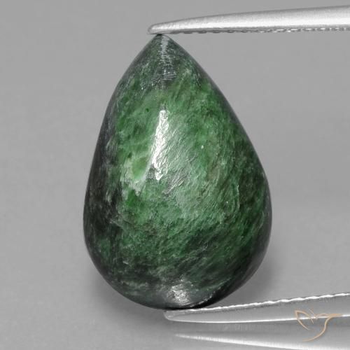 8.26ct Natural verde pinho Maw-Senta-Senta, Formato de pêra, Opaco