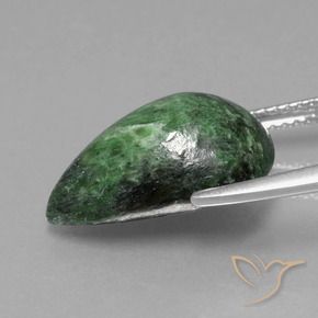 Maw-Senta-Senta verde pinho Natural 8.26ct, Formato de pêra, Opaco