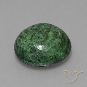 Maw-sit-sit verde natural 8,01ct, corte redondo, opaco
